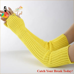 Catch A Break Fashion Gloves - Yellow / length-52cm - 