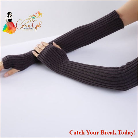 Catch A Break Fashion Gloves - Dark Grey / length-52cm - 