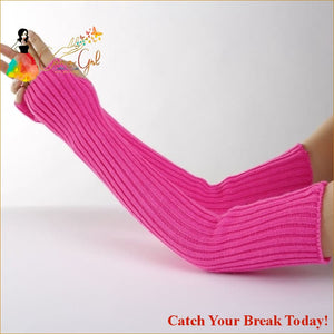 Catch A Break Fashion Gloves - rose red / length-52cm - 
