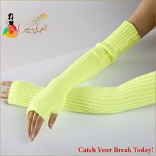Load image into Gallery viewer, Catch A Break Fashion Gloves - Fluorescent Yellow / 
