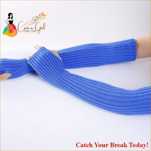 Catch A Break Fashion Gloves - Blue / length-52cm - 