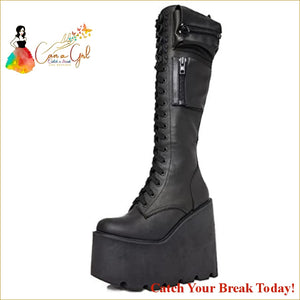 Catch A Break Female Motorcycle Boots - Black 2 / 7.5 - 