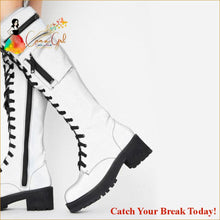 Load image into Gallery viewer, Catch A Break Female Motorcycle Boots - White 1 / 4 - Shoes