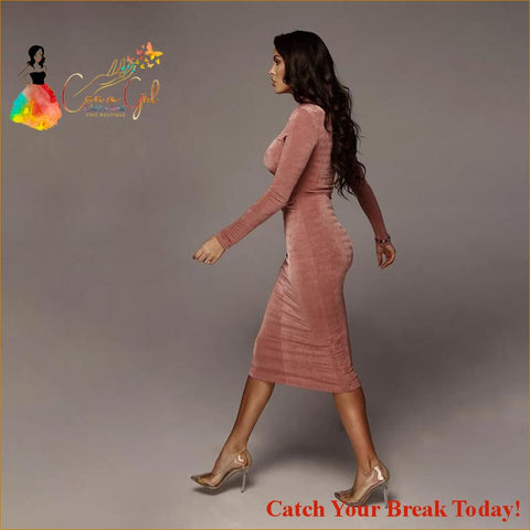 Catch A Break Femme Autumn Dress - Pink / S - Clothing