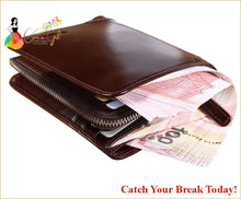 Load image into Gallery viewer, Catch A Break Genuine Leather Wallet - For Men