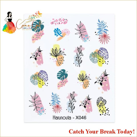 Catch A Break Geometrics Pattern Water Decals Stickers - 