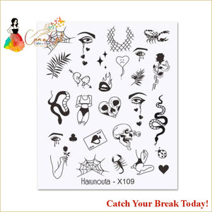 Catch A Break Geometrics Pattern Water Decals Stickers - 