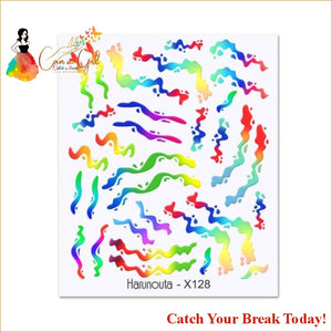 Catch A Break Geometrics Pattern Water Decals Stickers - 