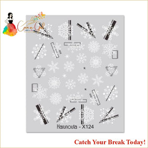Catch A Break Geometrics Pattern Water Decals Stickers - 