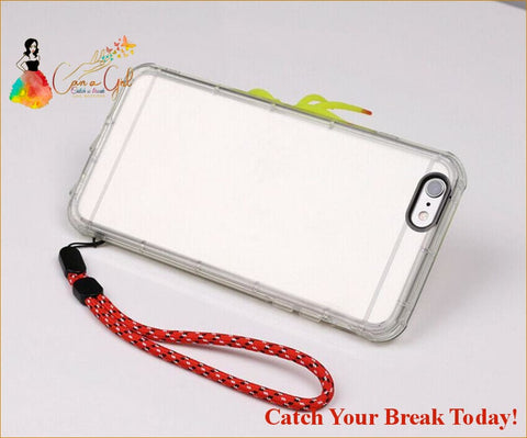 Catch A Break Hand Wrist Lanyard Strap for Phone - Black red