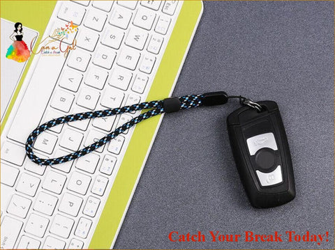 Catch A Break Hand Wrist Lanyard Strap for Phone - dark blue