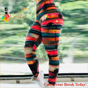 Catch A Break High Waist Exercise Leggings - Multicolor 2 / 