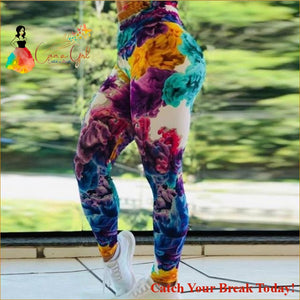 Catch A Break High Waist Exercise Leggings - Multicolor 3 / 