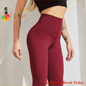 Catch A Break High Waist Leggings - Wine / XL - Clothing