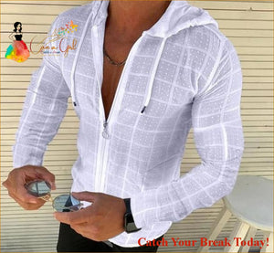 Catch A Break Hoodie Zipper T-Shirt - Long sleeve White / M 