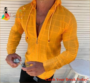 Catch A Break Hoodie Zipper T-Shirt - Long sleeve Yellow / S