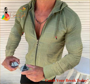 Catch A Break Hoodie Zipper T-Shirt - Long sleeve Green / S 