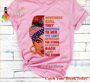 Catch A Break I Am A Strong Melanin T-shirt - P6028K-pink / 