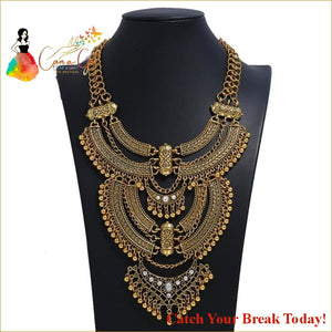 Catch A Break I see Your Statement Boho Neckalce - Ancient 
