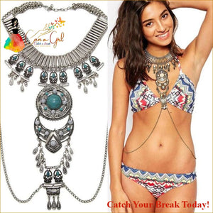 Catch A Break I see Your Statement Boho Neckalce - Ancient 