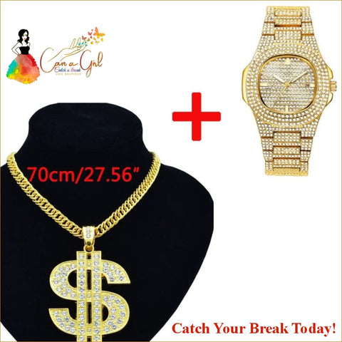 Catch A Break Iced Out Watch - 03 - Jewelry