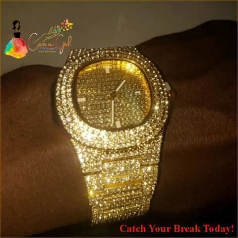 Catch A Break Iced Out Watch - Jewelry