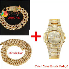 Load image into Gallery viewer, Catch A Break Iced Out Watch - 3PCS gold - Jewelry