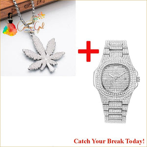Catch A Break Iced Out Watch - 02 - Jewelry