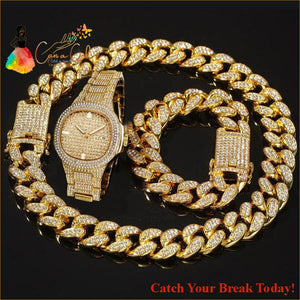 Catch A Break Iced Out Watch - Jewelry