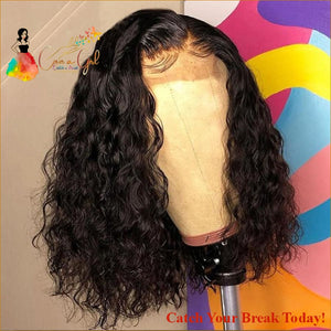 Catch A Break Jerry Curly Short Bob Frontal Wig - wigs