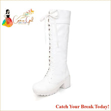 Load image into Gallery viewer, Catch A Break Knee High boots - white / 4.5 - boots