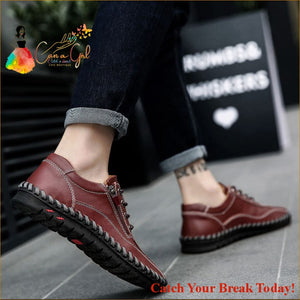 Catch A Break Leather Italian Loafers - shoes