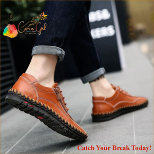 Catch A Break Leather Italian Loafers - shoes