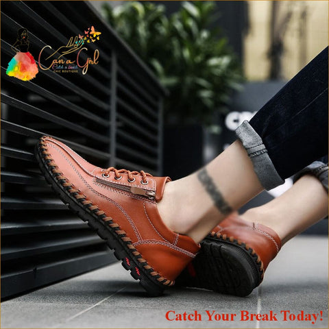 Catch A Break Leather Italian Loafers - shoes