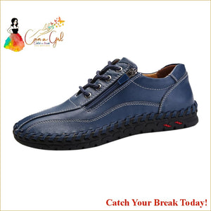 Catch A Break Leather Italian Loafers - Blue / 7.5 / United 