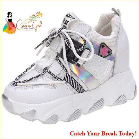 Catch A Break Leisure Mixed Color Shoes - White2 / 4 - Shoes
