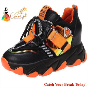 Catch A Break Leisure Mixed Color Shoes - Orange / 5 - Shoes