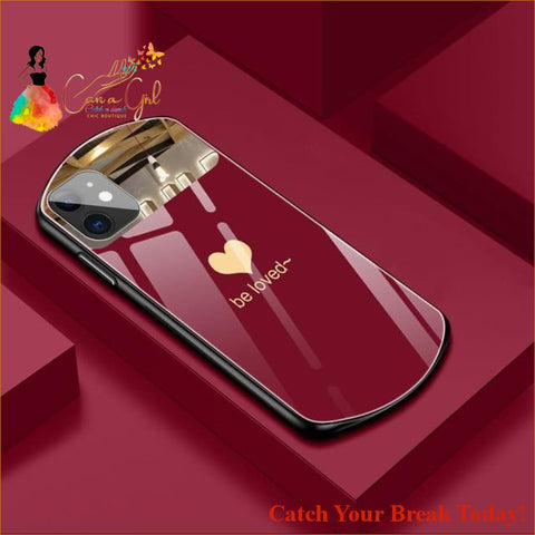 Catch A Break Luxury Cute Oval Heart-shaped Tempered Glass 