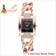 Load image into Gallery viewer, Catch A Break Luxury Gold Bracelet Watch - rose gold / China