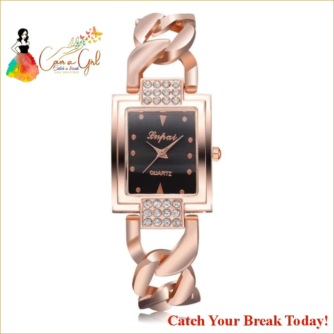 Catch A Break Luxury Gold Bracelet Watch - rose gold / China