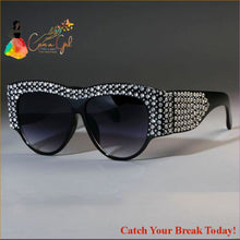 Load image into Gallery viewer, Catch A Break Luxury Oversized Rhinestone Glasses - C2 black