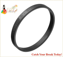 Load image into Gallery viewer, Catch A Break Luxury Roman Titanium Stainless Steel Bangle -