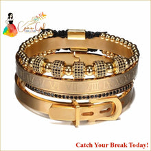 Load image into Gallery viewer, Catch A Break Luxury Roman Titanium Stainless Steel Bangle -