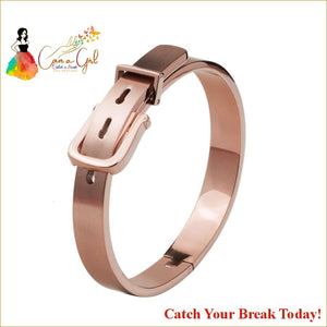 Catch A Break Luxury Roman Titanium Stainless Steel Bangle -