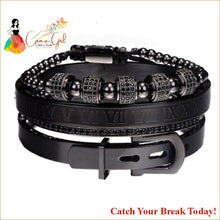 Load image into Gallery viewer, Catch A Break Luxury Roman Titanium Stainless Steel Bangle -