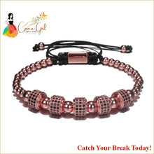 Load image into Gallery viewer, Catch A Break Luxury Roman Titanium Stainless Steel Bangle -