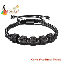 Load image into Gallery viewer, Catch A Break Luxury Roman Titanium Stainless Steel Bangle -