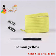 Load image into Gallery viewer, Catch A Break Magnetic Shoelace - Lemon yellow / United 