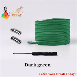 Catch A Break Magnetic Shoelace - Dark green / United States