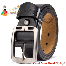 Load image into Gallery viewer, Catch A Break Men Belt Leather Vintage - N70781-1BM / China 